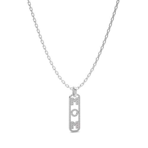 1 CT. Round Lab Created Diamond Mom Pendant