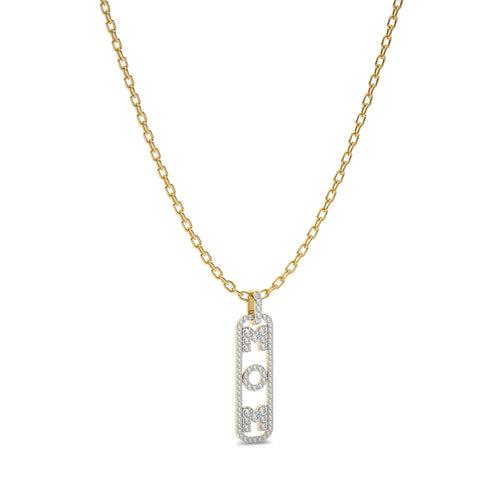 1 CT. Round Lab Created Diamond Mom Pendant