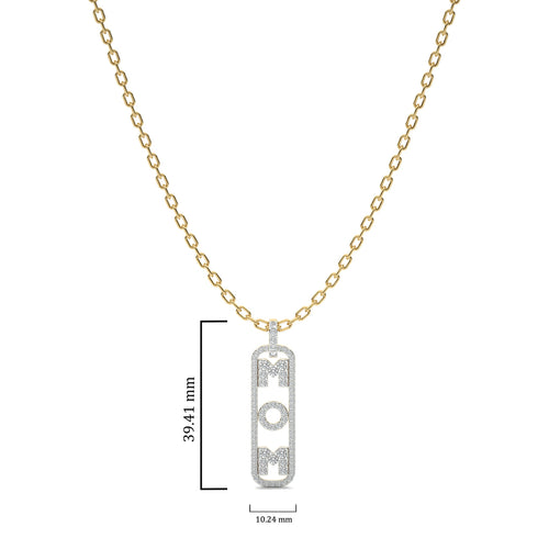 1 CT. Round Natural Diamond Mom Pendant