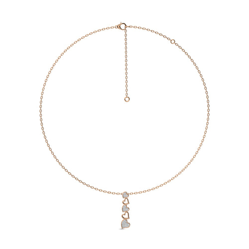 1/3 CT. Round Natural Diamont Heart Pendant