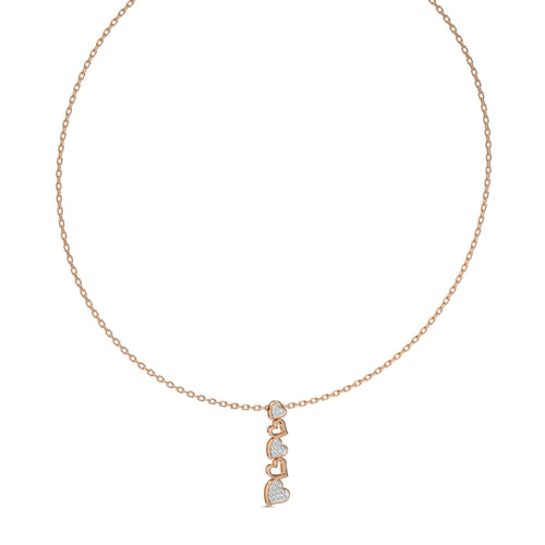 1/3 CT. Round Natural Diamont Heart Pendant