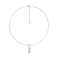 1/3 CT. Round Natural Diamont Heart Pendant