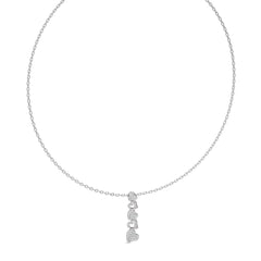 1/3 CT. Round Natural Diamont Heart Pendant