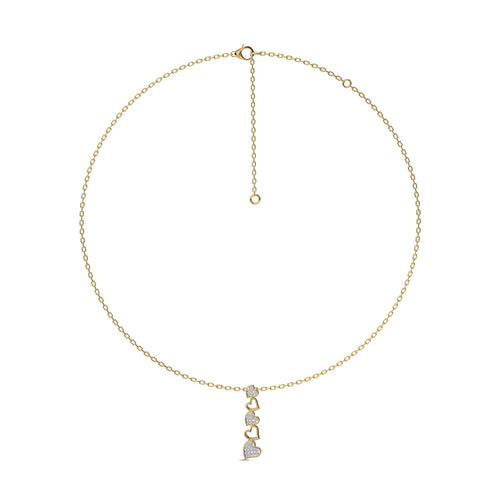 1/3 CT. Round Natural Diamont Heart Pendant