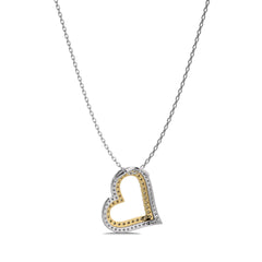 5/8 CT. Round Natural Diamond Heart Pendant