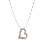 5/8 CT. Round Natural Diamond Heart Pendant
