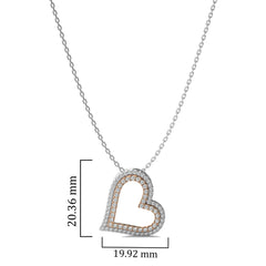 5/8 CT. Round Natural Diamond Heart Pendant