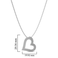 5/8 CT. Round Natural Diamond Heart Pendant