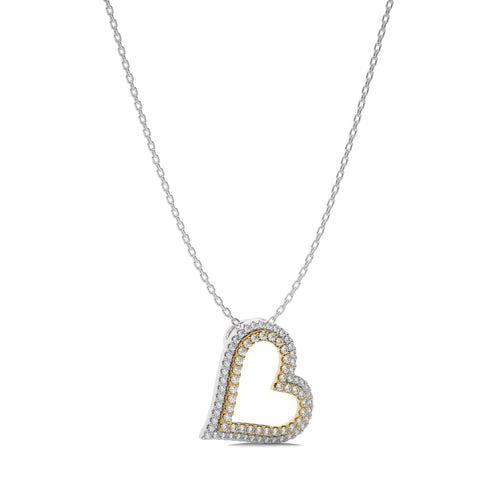 5/8 CT. Round Lab Created Diamond Heart Pendant