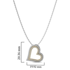 5/8 CT. Round Lab Created Diamond Heart Pendant