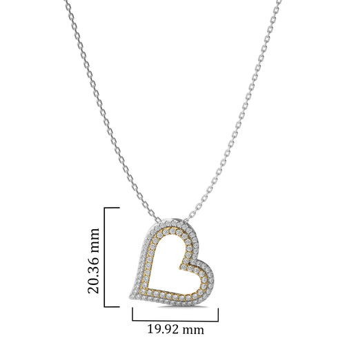 5/8 CT. Round Lab Created Diamond Heart Pendant