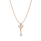 1/4 CT. Round Natural Diamond Key Pendant
