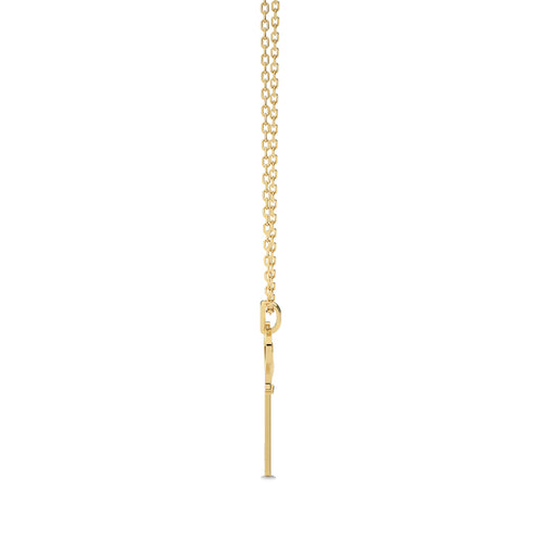 1/4 CT. Round Natural Diamond Key Pendant