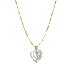 5/8 CT. Triple Layer Round Natural Diamond Heart Pendant