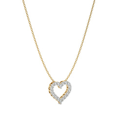 3/4 CT. Round Natural Diamond Heart Pendant