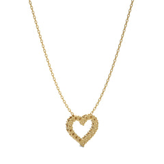 3/4 CT. Round Natural Diamond Heart Pendant