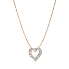 3/4 CT. Round Natural Diamond Heart Pendant