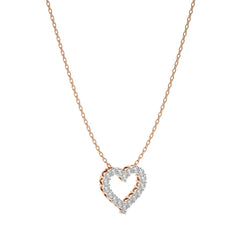 3/4 CT. Round Natural Diamond Heart Pendant