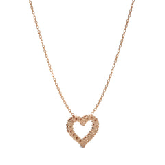 3/4 CT. Round Natural Diamond Heart Pendant