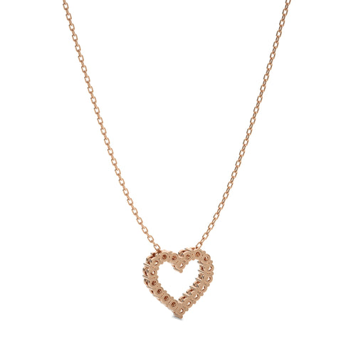 3/4 CT. Round Natural Diamond Heart Pendant
