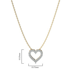 3/4 CT. Round Natural Diamond Heart Pendant