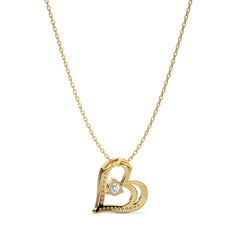 3/8 CT. Round Natural Diamond Heart Pendant
