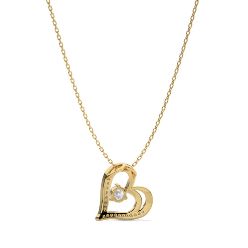 3/8 CT. Round Natural Diamond Heart Pendant