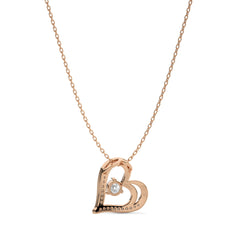 3/8 CT. Round Natural Diamond Heart Pendant