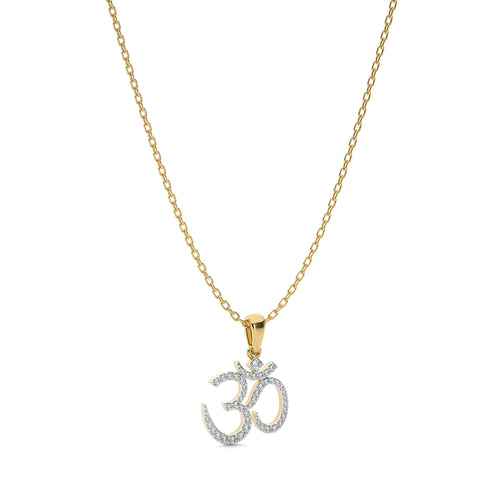 1/4 CT. Round Lab Created Diamond Om Pendant