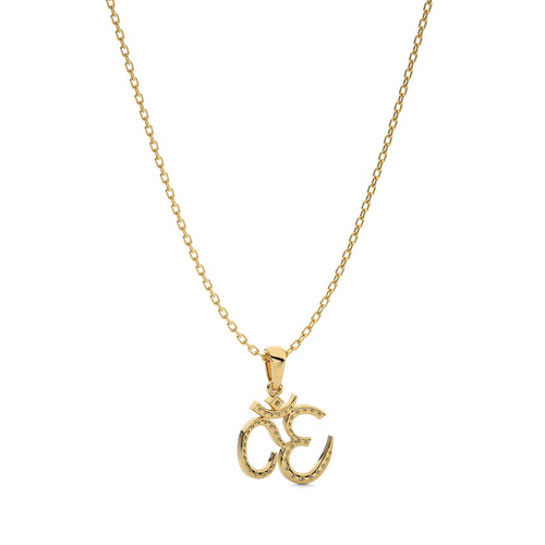 1/4 CT. Round Natural Diamond Om Pendant