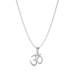 1/4 CT. Round Lab Created Diamond Om Pendant