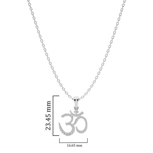 1/4 CT. Round Lab Created Diamond Om Pendant