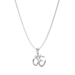 1/4 CT. Round Natural Diamond Om Pendant