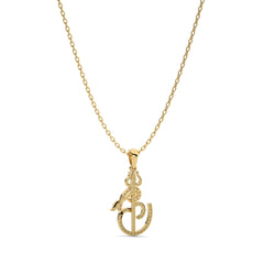 1/4 CT. Round Natural Diamond Om Pendant