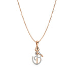 1/4 CT. Round Natural Diamond Om Pendant