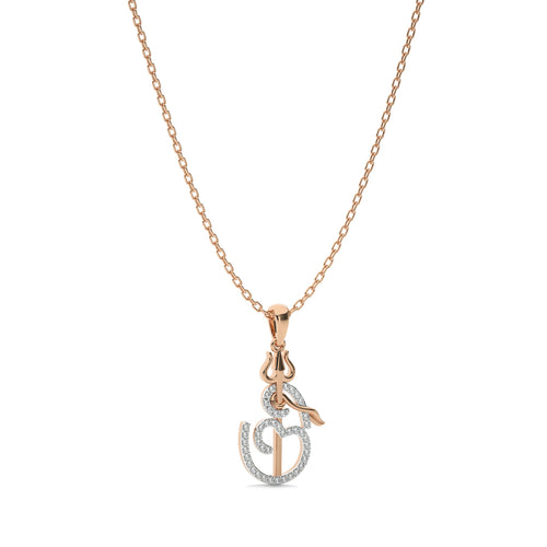 1/4 CT. Round Lab Created Diamond Om Pendant