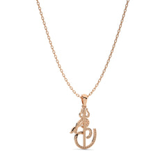 1/4 CT. Round Natural Diamond Om Pendant