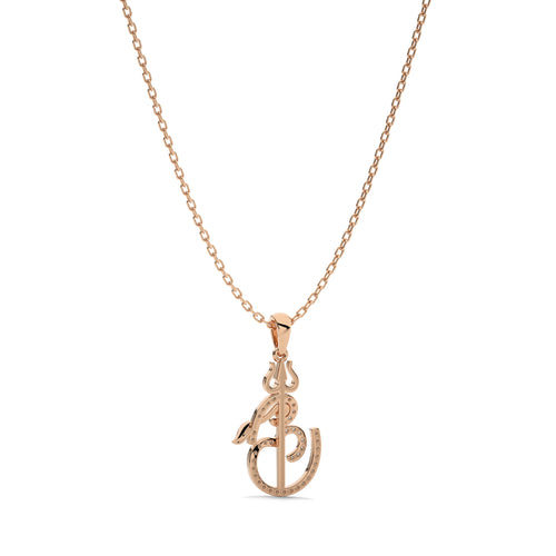 1/4 CT. Round Natural Diamond Om Pendant