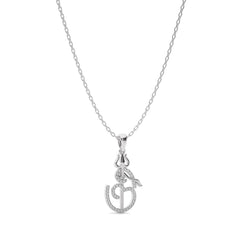 1/4 CT. Round Natural Diamond Om Pendant