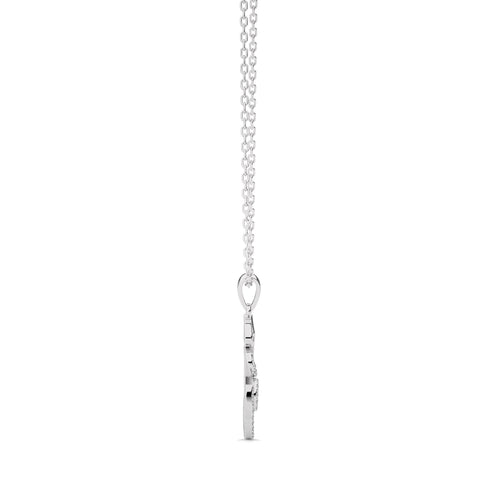 1/4 CT. Round Natural Diamond Om Pendant