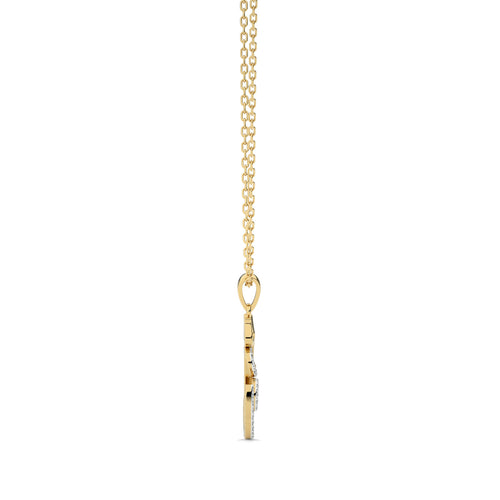 1/4 CT. Round Natural Diamond Om Pendant