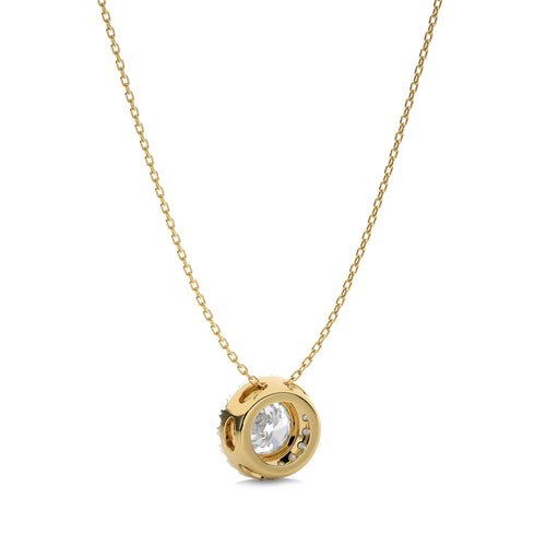 1 CT. Round with Halo Natural Diamond Pendant