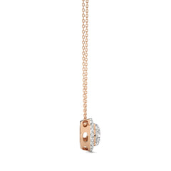 1 CT. Round with Halo Lab Created Diamond Pendant