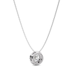 1 CT. Round with Halo Lab Created Diamond Pendant