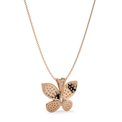 3/4 CT. Butterfly Natural Diamond Pendant