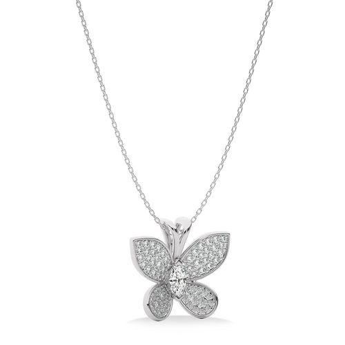 3/4 CT. Butterfly Natural Diamond Pendant