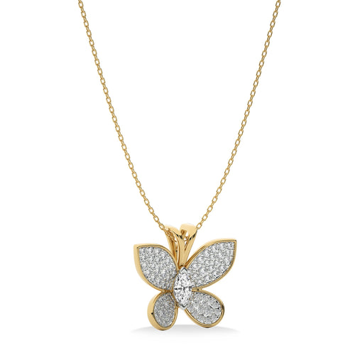 3/4 CT. Butterfly Natural Diamond Pendant