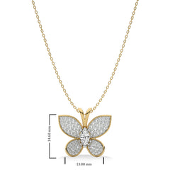 3/4 CT. Butterfly Natural Diamond Pendant