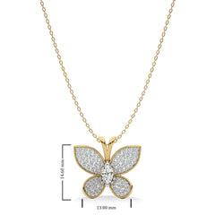 3/4 CT. Butterfly Lab Created Diamond Pendant