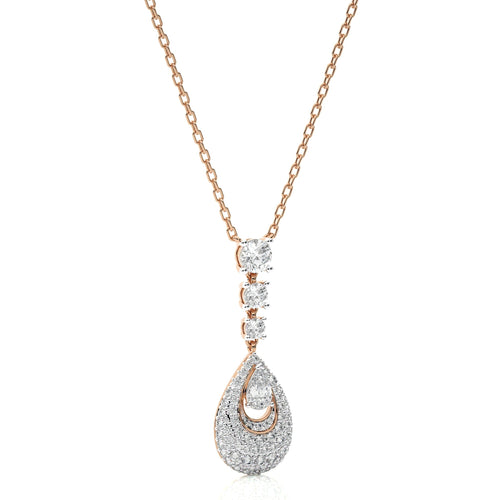 2 1/2 CT. Teardrop Cluster Cocktail Lab Created Diamond Fashion Pendant/Necklace.